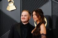Zach Bryan and Brianna LaPaglia at the 66th GRAMMY AWARDS Red carpet arrivals - Source: Getty